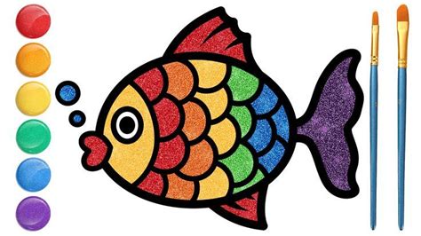 Draw Cute and Easy colorful Fish for Kids and Toddlers | Drawing videos for kids, Colorful fish ...