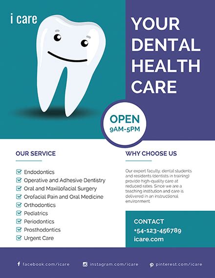 FREE Dental Care Flyer Template: Download 730+ Flyers in PSD, Illustrator, Word, Publisher ...