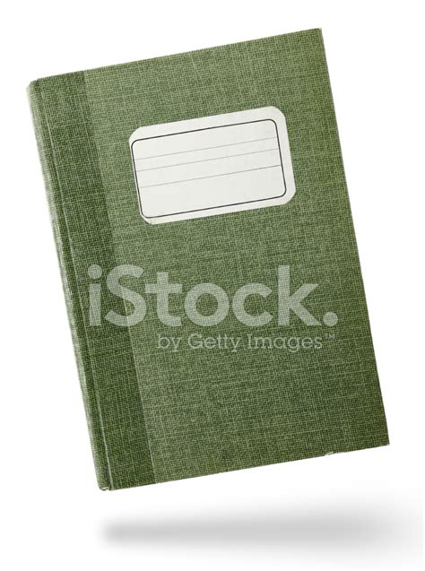 Green Hardcover Notebook Front Isolated On White Stock Photo | Royalty ...