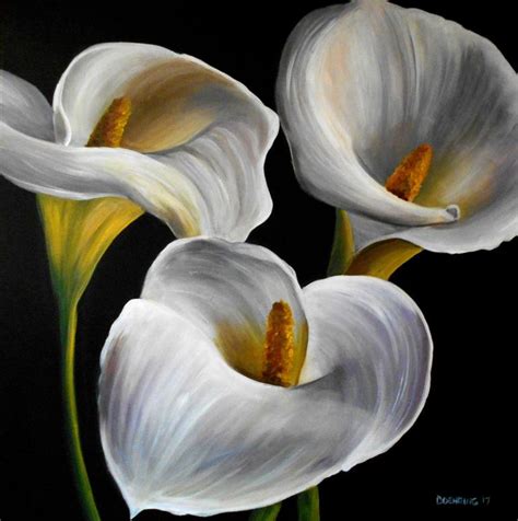 White Lily Painting