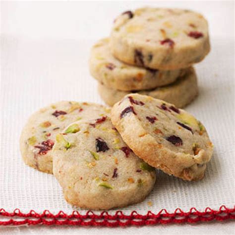 Pistachio Cranberry Icebox Cookies Recipe 2 | Just A Pinch Recipes