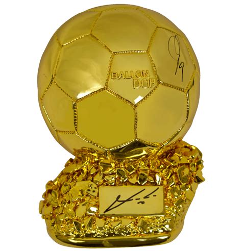 Benzema and Modric Signed Ballon d'Or Trophy - Beckett COA - MVPs - Authentic Signed Memorabilia