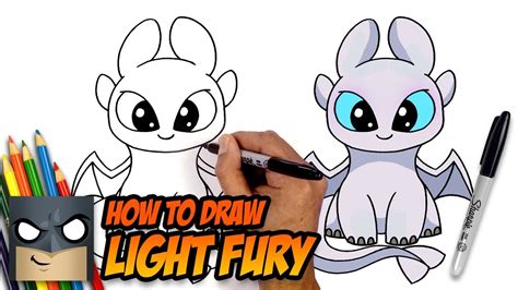 How to Draw a Dragon | Light Fury | How to Train Your Dragon - YouTube