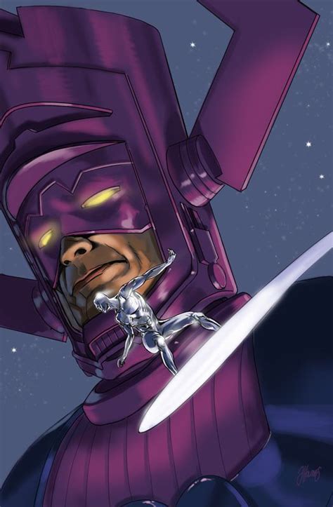 The Silver Surfer and Galactus by johnrholmes | Silver surfer, Galactus ...