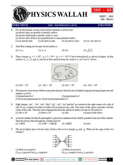 Electrostatics DPP 03 Manish Raj Sir Neet Crash Course Relaunch | PDF | Sphere | Electric Field