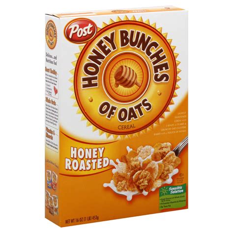 Post Cereal, Honey Roasted, 16 oz (1 lb) 453 g - Food & Grocery - Breakfast Foods - Cold Cereal