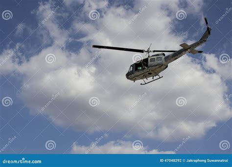 Military Helicopter in the Sky Stock Photo - Image of area, flight ...