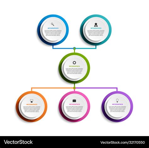 Infographic design organization chart template Vector Image