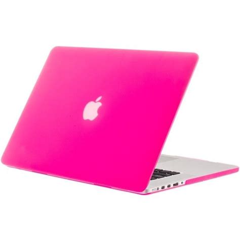 Kuzy Hot Neon Pink Rubberized Hard Case Cover for Apple MacBook Pro 15. ...