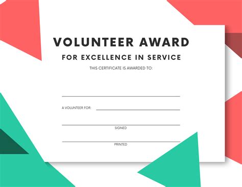 Volunteer Award Ideas with 10 Free Printable Certificates - MoneyMinder