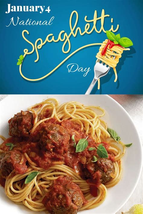 January 4: National Spaghetti Day in 2021 | Best spaghetti, Food picks, Spaghetti and meatballs