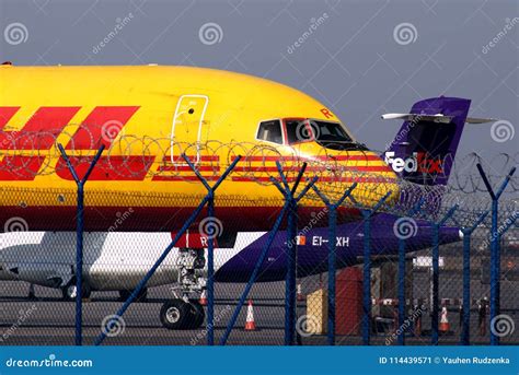 DHL FedEx Air Cargo Terminal Editorial Photo - Image of express, cargo ...