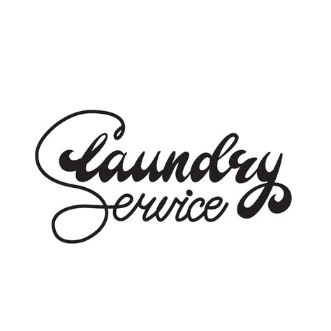 Premium Vector | Lettering laundry service. vector illustration.