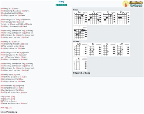 Chord: Mary - tab, song lyric, sheet, guitar, ukulele | chords.vip