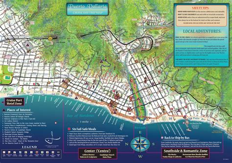 Mapa Jeff Cartography: Puerto Vallarta Map for Cruise Passengers