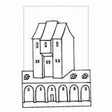 Monastery Coloring Page sketch template
