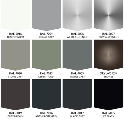 RAL Color Chart Metallic Finish