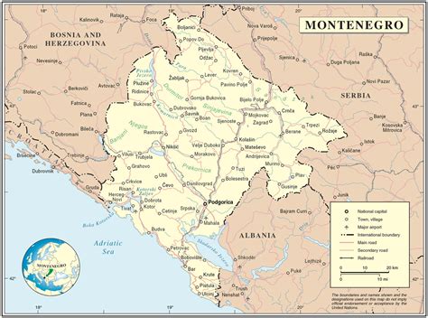 Political map of Montenegro. Montenegro political map | Vidiani.com | Maps of all countries in ...