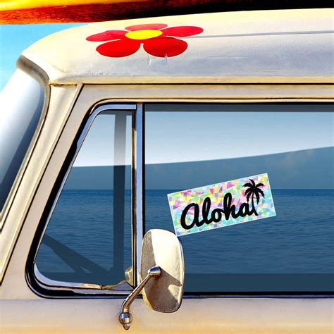 Aloha Sticker Colorful Geometric Hawaiian Aloha Car Decal - Etsy