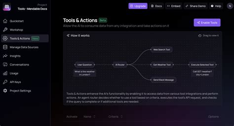 Introducing Tools and Actions