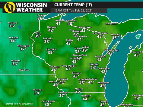 Wisconsin Weather Maps and Graphics