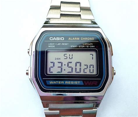 Casio A158W watch Vintage Retro Silver Stainless Steel Digital Unisex Watch | eBay