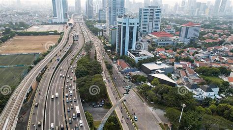 Aerial View of the Dirgantara Statue Monument or Better Known As the Pancoran Statue is One of ...