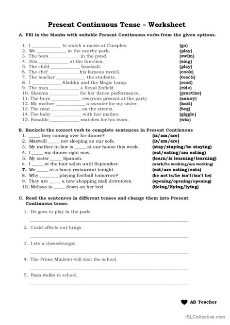 Present continuous tense (tenses exe…: Português PLE apostilas pdf & doc