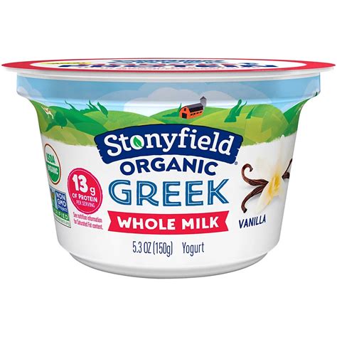 Stonyfield Organic Vanilla Greek Whole Milk Yogurt - Shop Yogurt at H-E-B