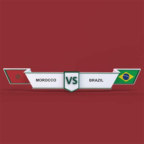 Premium Photo | Morocco vs brazil