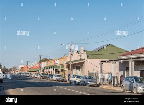 BRANDFORT, SOUTH AFRICA, AUGUST 2, 2018: A street scene, with ...