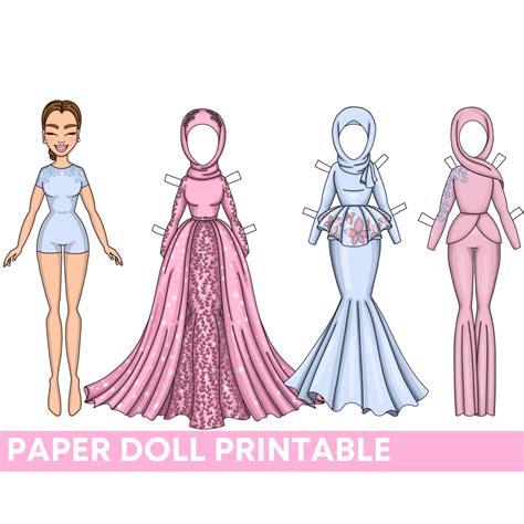 Paper Doll With Clothes Printable DIY Activities for Kids - Etsy Israel