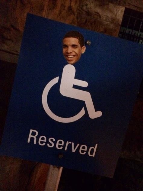 Drake Face on Handicap Wheelchair Signs in Toronto for Degrassi Meme | Time