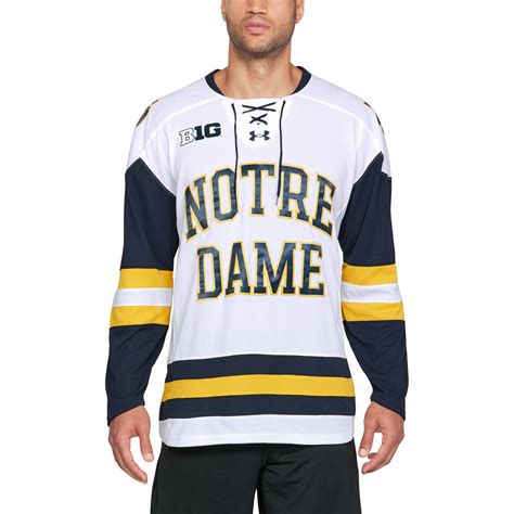 Under Armour Men's Notre Dame Hockey Replica Jersey in White for Men | Lyst