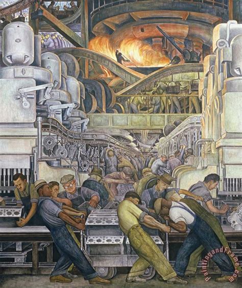 Diego Rivera Detroit Industry North Wall painting - Detroit Industry North Wall print for sale