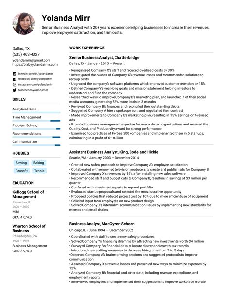 Business Analyst Resume Example & Writing Tips for 2022