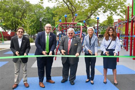 Just in time for summer! Park leaders join for ribbon cutting at upgraded Bath Beach Playground ...