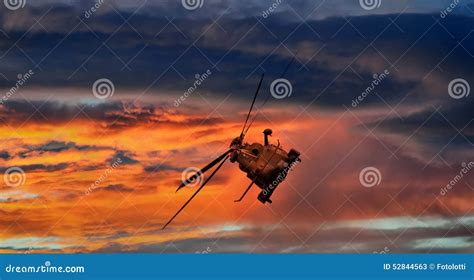 Helicopter in flight stock image. Image of pilot, army - 52844563