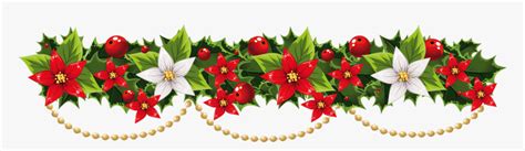 Christmas Garland Border Png - Clip Art Christmas Garland, Transparent Png , Transparent Png ...