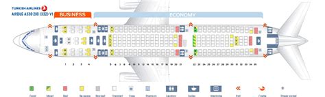 Seat Map and Seating Chart Turkish Airlines Airbus A330 200 V1 | Airbus ...