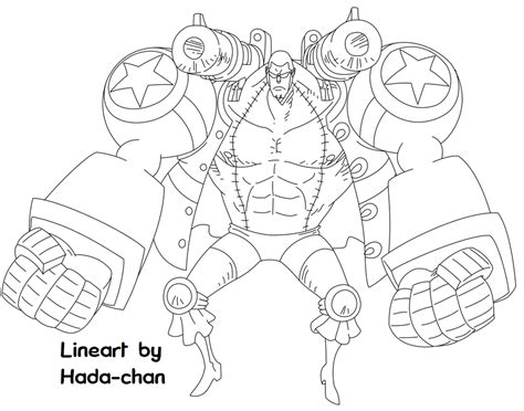 One Piece Film Z Franky Lineart by Hada-Chan on DeviantArt | One piece drawing, Manga coloring ...