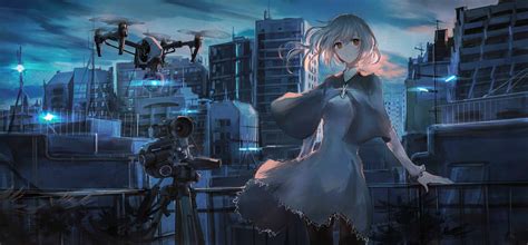 Wallpaper : illustration, futuristic, anime girls 2511x1167 - a0a0a0 - 1226807 - HD Wallpapers ...