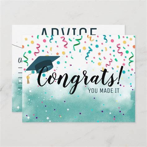 Congratulation You Made it-Advice for the Graduate Card | Zazzle ...