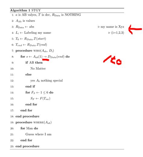 Elsevier Template – Algorithm in LaTeX – Math Solves Everything