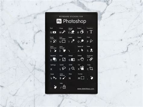 Keyboard Stickers with Photoshop Shortcuts — SketchKeys