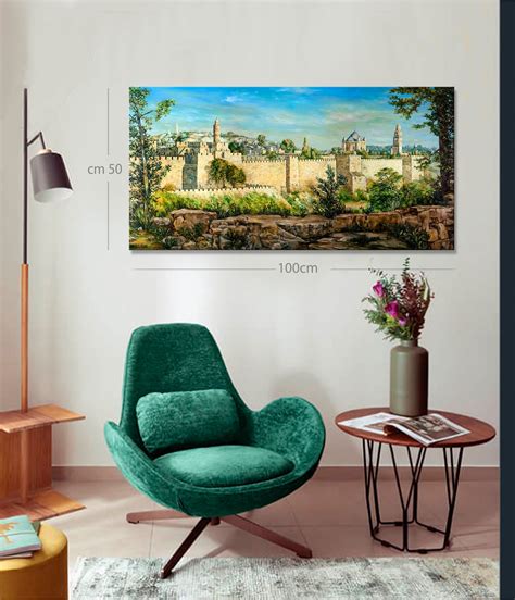 Jerusalem Wall/jerusalem Landscape/realistic Judaica Wall - Etsy