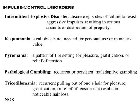 Impulse Control And Adjustment Disorders