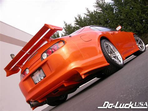 Toyota Supra, Toyota, car, high angle, dutch tilt, orange cars, vehicle ...