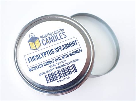 Eucalyptus Spearmint Wickless Candle – Painted Lantern Candles