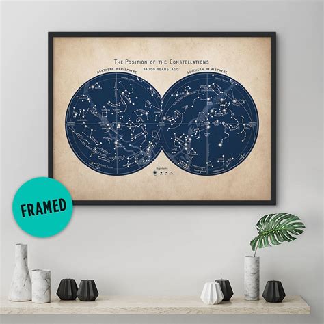 Framed Art, Constellation Print, Star Map, Constellation Art, Astronomy ...